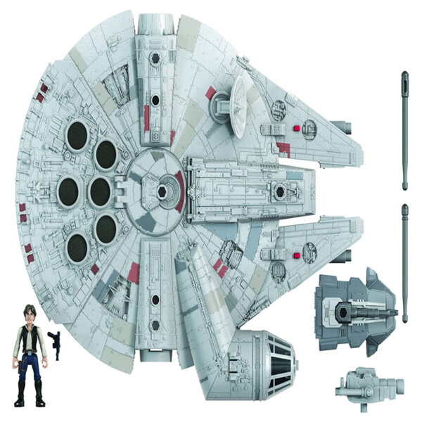 Hasbro Star Wars Mission Fleet Han Solo Millennium Falcon 2.5-Inch-Scale Figure and Vehicle