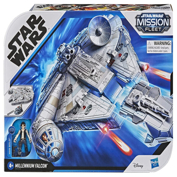 Hasbro Star Wars Mission Fleet Han Solo Millennium Falcon 2.5-Inch-Scale Figure and Vehicle Disney