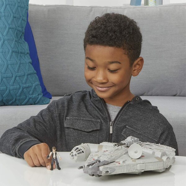 Hasbro Star Wars Mission Fleet Han Solo Millennium Falcon 2.5-Inch-Scale Figure and Vehicle Toys for Kids