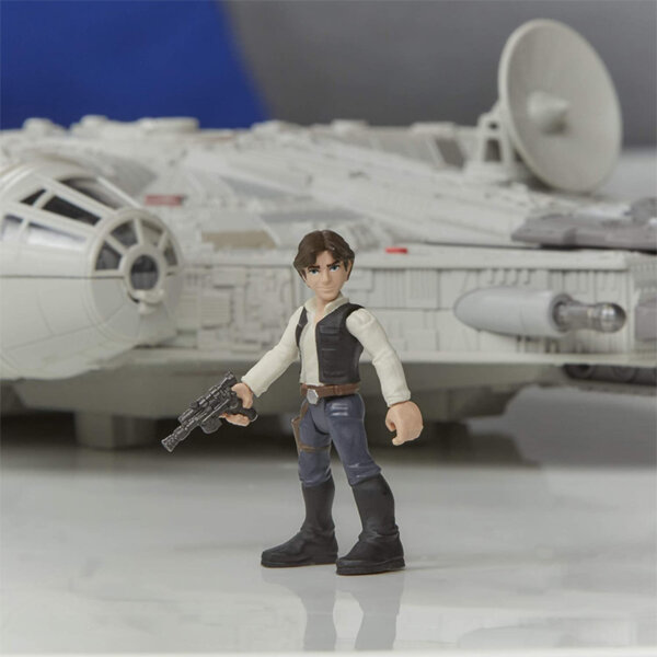 Hasbro Star Wars Mission Fleet Han Solo Millennium Falcon 2.5-Inch-Scale Figure and Vehicle Toys for Kids Ages 4 and Up