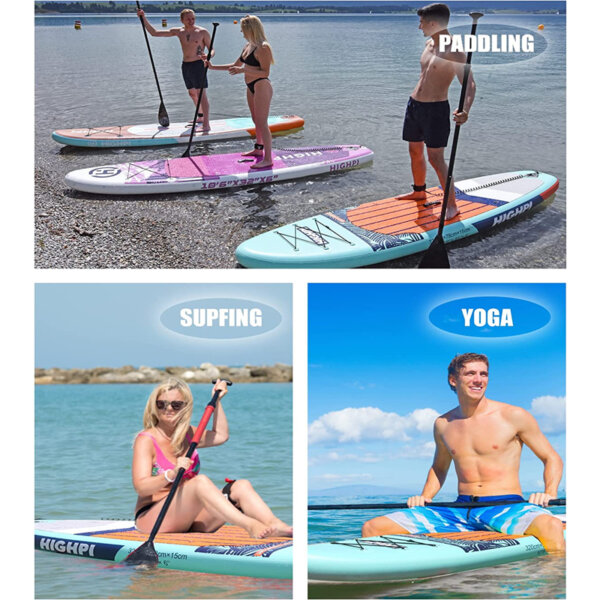 Highpi Inflatable Stand Up Paddle Boards paddling