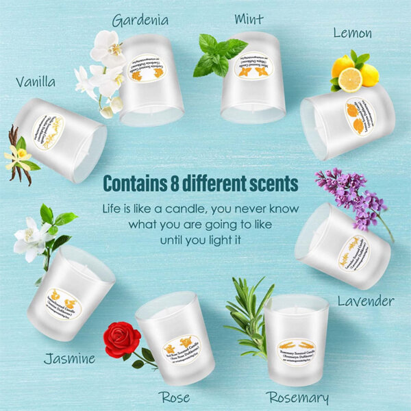 Scented Candles Gift Set with 8 Fragrances Candle Gift Set Candles for Home Scented