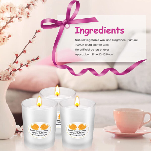 Scented Candles Gift Set with 8 Fragrances Candle Gift Set Ingredients