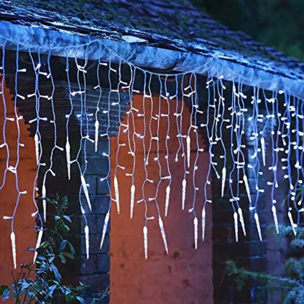 Toodour Christmas Icicle Lights, 29.5ft 360 LED, 8 Modes Holiday