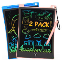bravokids 2 Pack LCD Writing Tablet for Kids,10 inch Colorful Doodle Board Drawing Pad for Kids, Toddler Toys for 3 4 5 6 7 8 Years Old Girls Boys