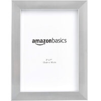 Amazon Basics Photo Picture Frame – 5″ x 7″, Nickel, 2-Pack