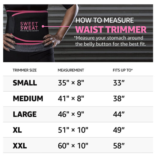 Sports Research Sweet Sweat Waist Trimmer Waist Trainer for Women & Men Size