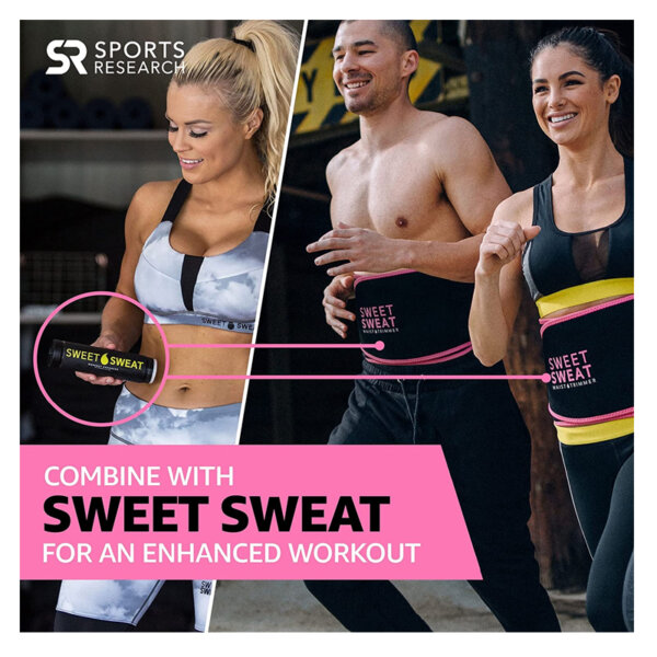 Sports Research Sweet Sweat Waist Trimmer Waist Trainer for Women & Men combine with sweet sweat