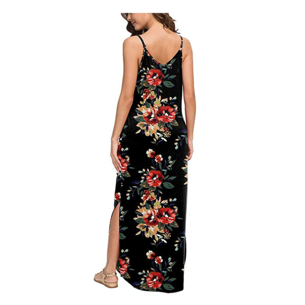 Zilcremo Women Summer Casual Dress Floral Loose Boho Dresses Cami Maxi Dresses