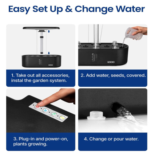 iDOO Hydroponics Growing System Up to 15 inch Easy Setup