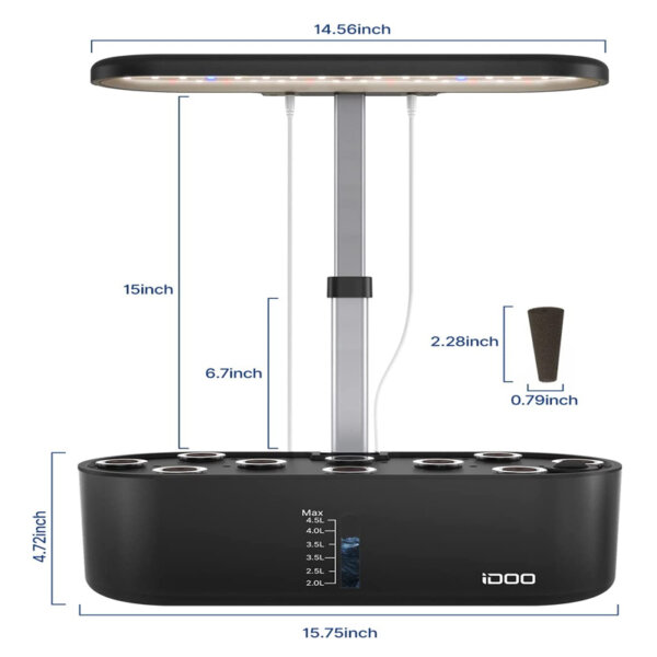 iDOO Hydroponics Growing System Up to 15 inch Size