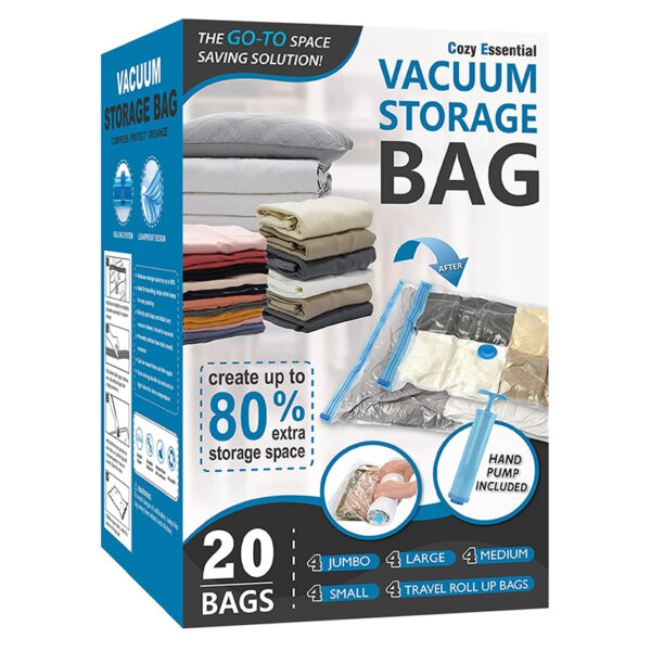 20 Pack Vacuum Storage Bags, Space Saver Bags