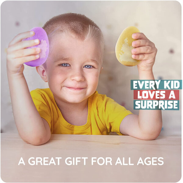 Egg Bath Bombs for Kids - Kids Bath Bomb with Surprise Inside great gift for all ages