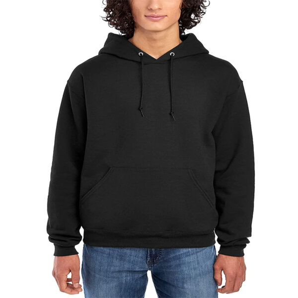 Jerzees Men's Black Adult Pullover Hooded Sweatshirt