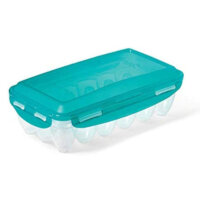 Lock & Lock Egg Container Holds 18, Teal Lid