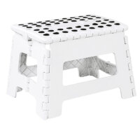 Utopia Home Folding Step Stool – (Pack of 1) Foot Stool 9 Inch Height – Holds Up to 300 lbs – Lightweight Plastic Foldable Step Stool for Kids, Kitchen, Bathroom & Living Room (White)