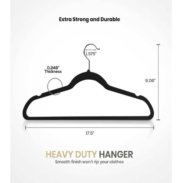 Utopia Home Pack of 50 Premium Non Slip Velvet Hangers Heavy duty hanger