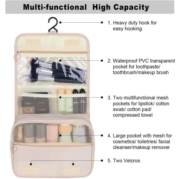 8 Set Travel Packing Cubes, YOLOK Luggage Organizers with Hanging Toiletry Bag multi functional high capacity