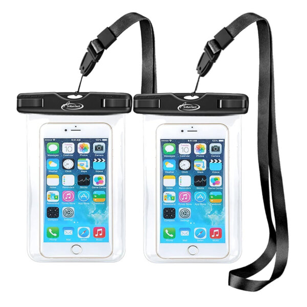 AiRunTech Waterproof Case, 2Pack IPX8 Waterproof Phone Pouch