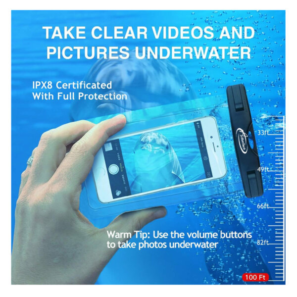 AiRunTech Waterproof Case, 2Pack IPX8 Waterproof Phone Pouch, Dustproof Dry Bag for iPhone underwater