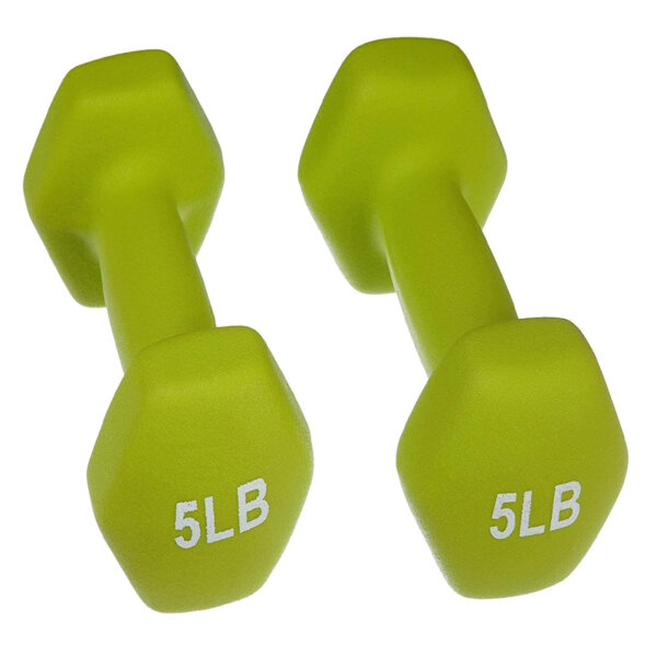 Amazon Basics Neoprene Coated Dumbbell Hand Weight Set