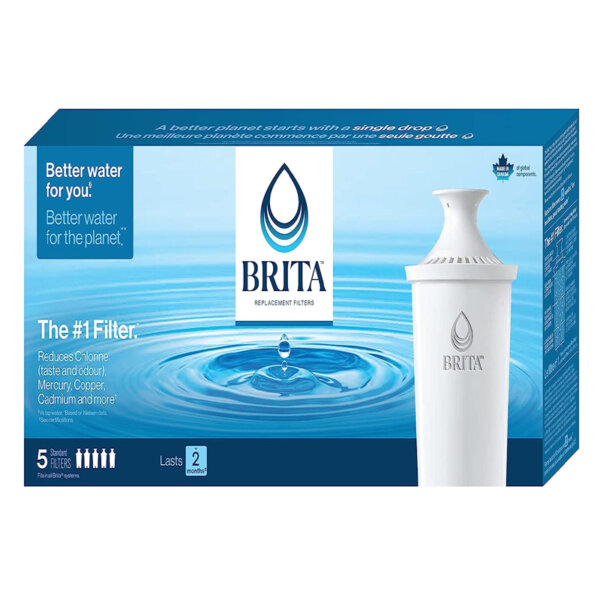 Brita Water Filter Pitcher Advanced Replacement Filters, 5 Count better water