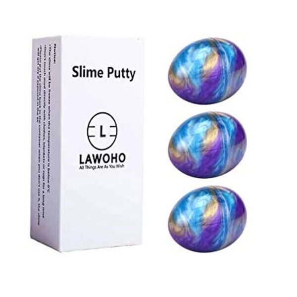 LAWOHO Fluffy Slime Colorful Easter Egg slime putty