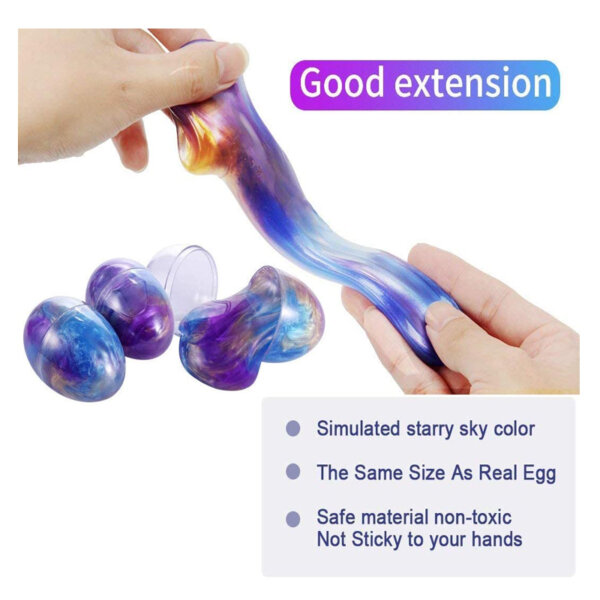 LAWOHO Fluffy Slime Colorful Easter Egg with good extension