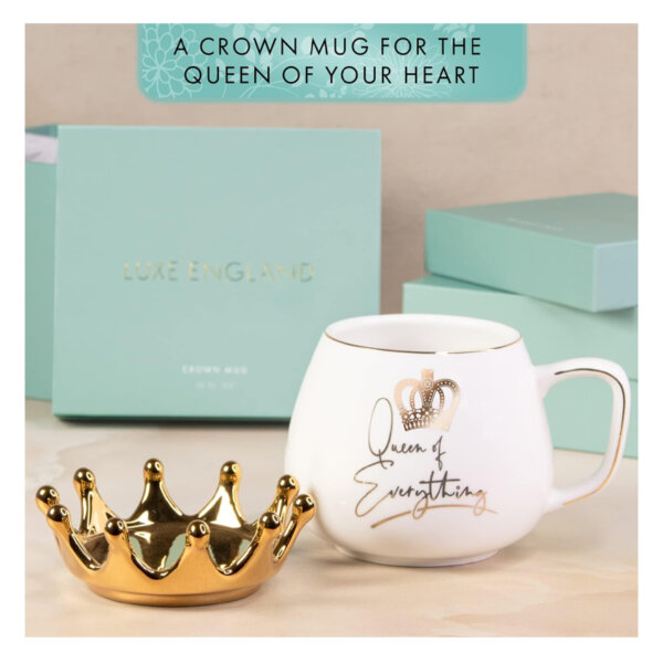 Luxe England Gifts Happy Birthday Box for Women crown mug