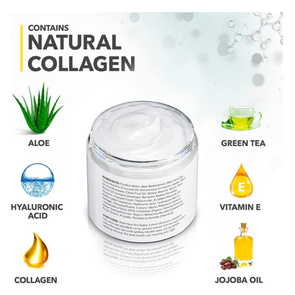 Retinol Cream for Face - Facial Moisturizer with Collagen Cream Natural Collagen