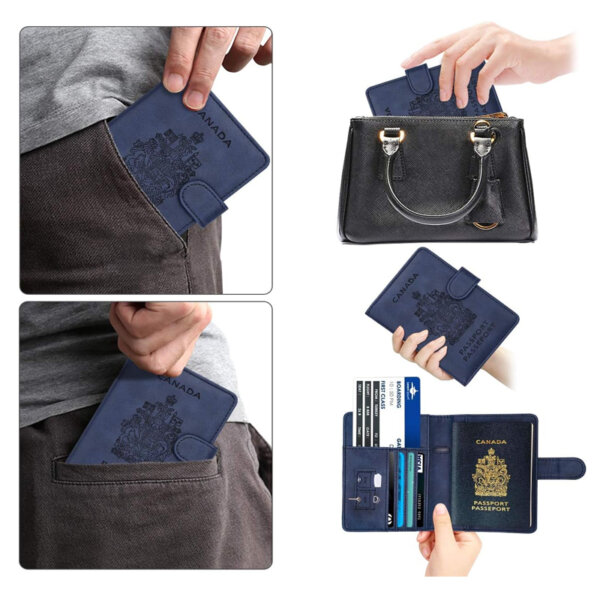 WALNEW RFID Blocking Passport Holder Travel Wallet Cover Case Perfect in pocket