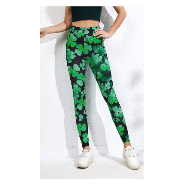 color cosplayer Women Halloween Night Cosplay Leggings 3D Design Patterned Printed Soft Pants green