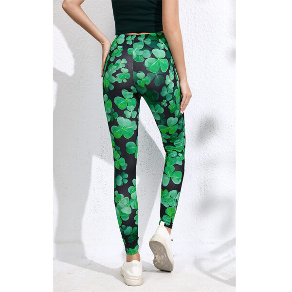 color cosplayer Women Halloween Night Cosplay Leggings 3D Design green Patterned Printed Soft Pants