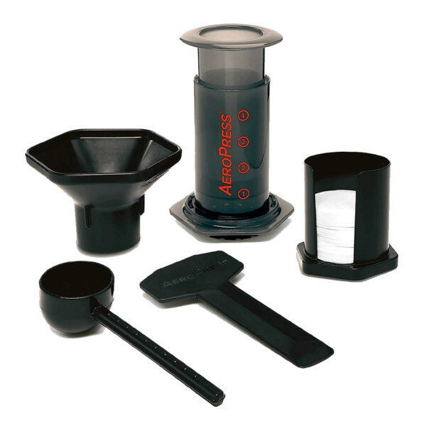 AeroPress Coffee and Espresso Maker Quickly Makes Delicious Coffee Without Bitterness Black Gray