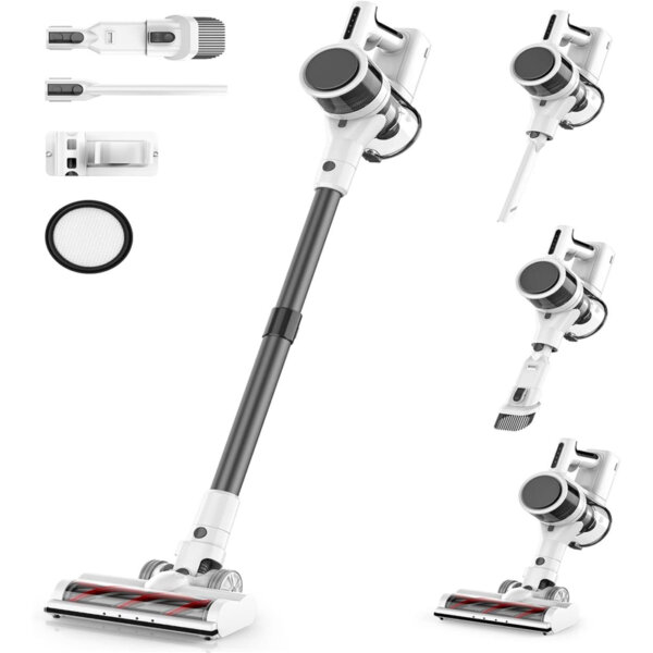 Cordless Vacuum Cleaner 80,000 RPM Brushless Motor Cordless Vacuum with 2200mAh Rechargeable Battery