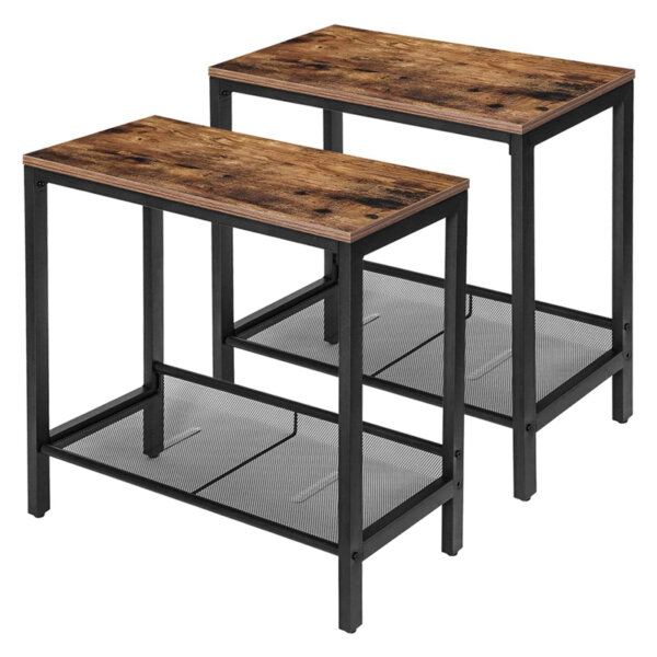 HOOBRO Side Table, Set of 2 Narrow Nightstands