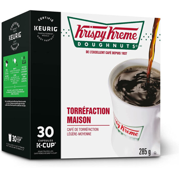 Krispy Kreme Doughnuts Smooth House Roast Single Serve Keurig Certified K-Cup pods for Keurig brewers