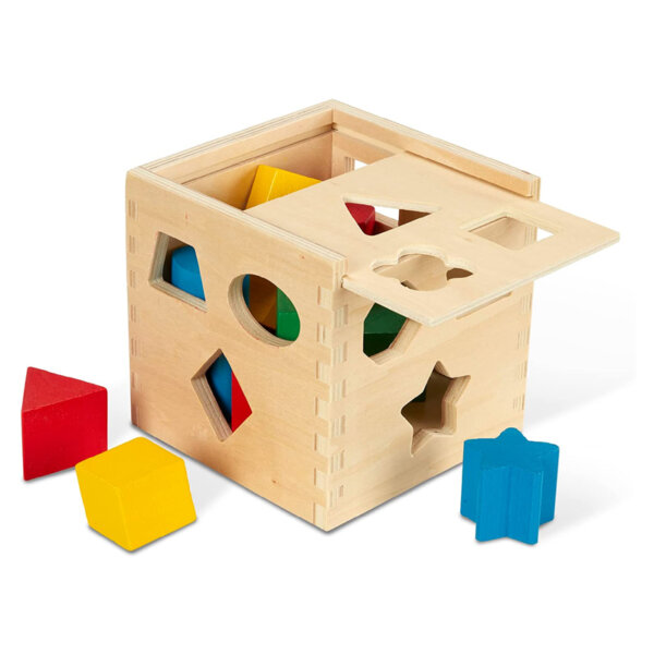 Melissa & Doug Shape Sorting Cube Shape Sorter Toys For Toddlers Ages 2+