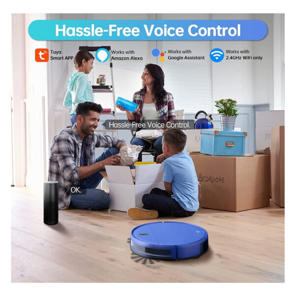 Robot Vacuum and Mop Combo, WiFi App Alexa, Robotic Vacuum Cleaner with Schedule Hassle free