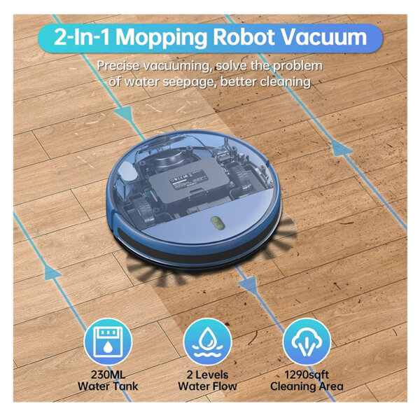 Robot Vacuum and Mop Combo, WiFi App Alexa, Robotic Vacuum Cleaner with Schedule Mopping robot vacuum