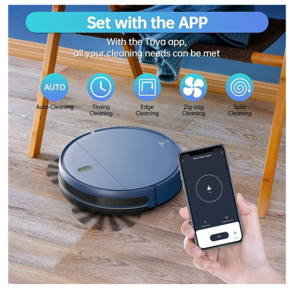 Robot Vacuum and Mop Combo, WiFi App Alexa, Robotic Vacuum Cleaner with Schedule Set with the App