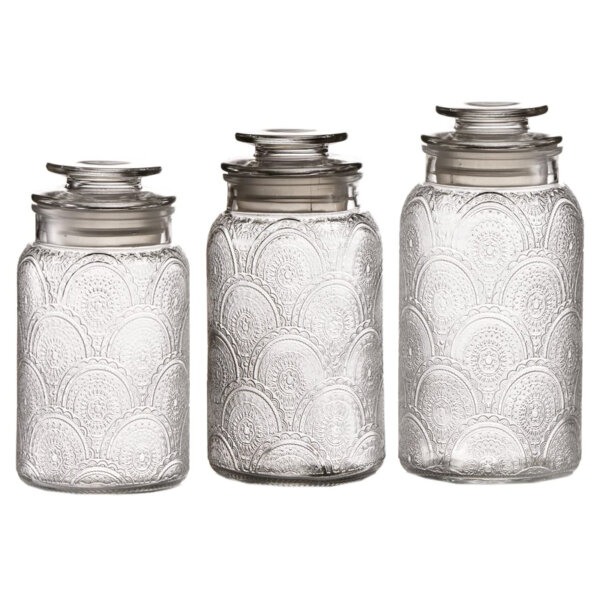 Style Setter 203192 GB Canister Set, Clear