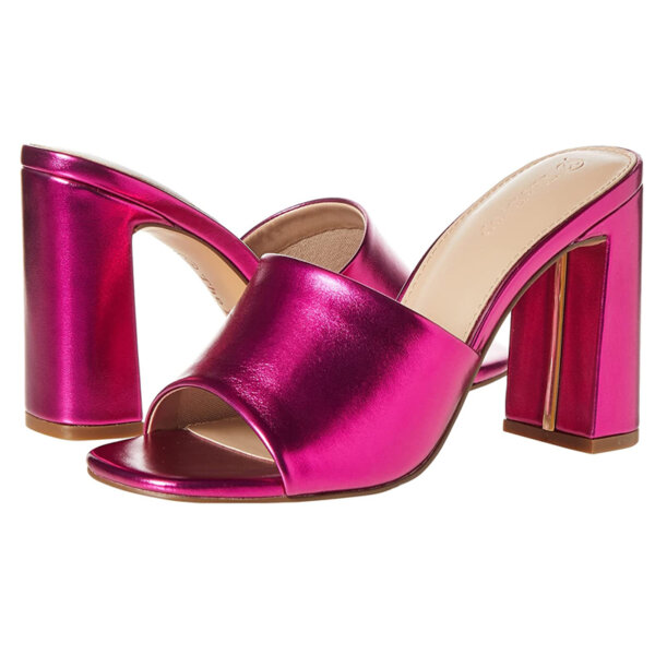 The Drop womens Pattie High Block-heels Mule Sandal Heeled Pink