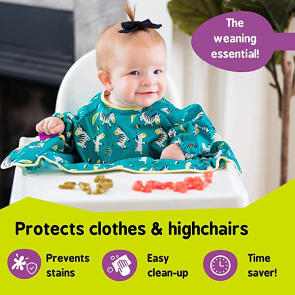 Tidy Tot Cover & Catch Waterproof Bib attaches to highchair NO More Gaps