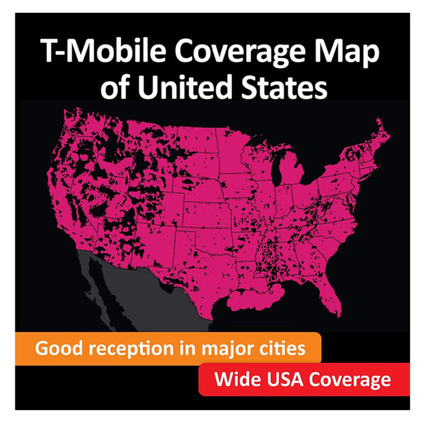 USA Canada Mexico T-mobile SIM Card T Coverage map