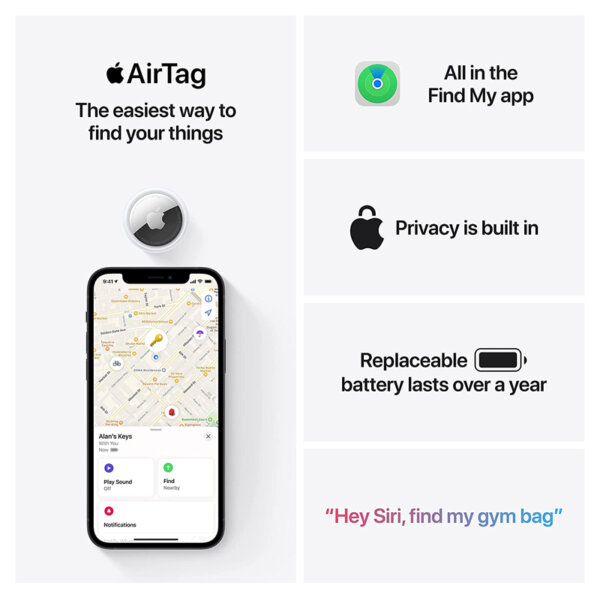 Apple AirTag 4 Pack Find my app