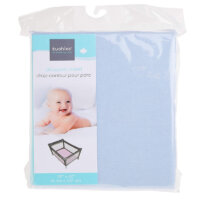 Kushies Pack N Play Playard Sheet, Soft 100% breathable cotton flannel, Made in Canada, Blue
