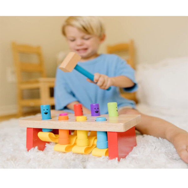 Melissa & Doug Deluxe Pounding Bench Wooden Toy