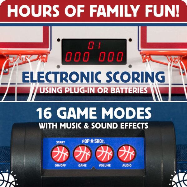 Pop-A-Shot Official Home Dual Shot Basketball Arcade Game hours of family fun