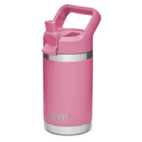 YETI Rambler Jr. 12 oz Kids Bottle, with Straw Cap, Harbor Pink